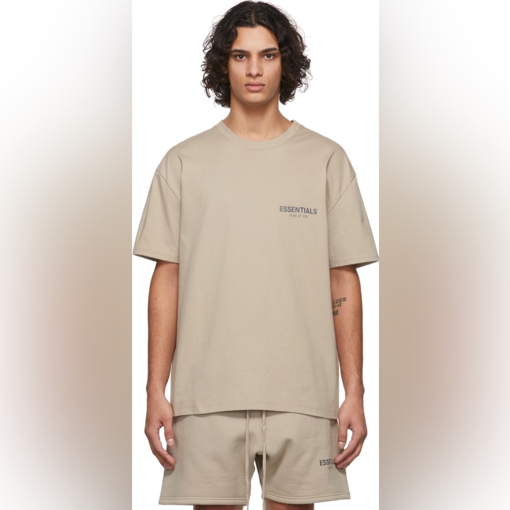 Fear of God ESSENTIALS Jersey T-Shirt Tan
